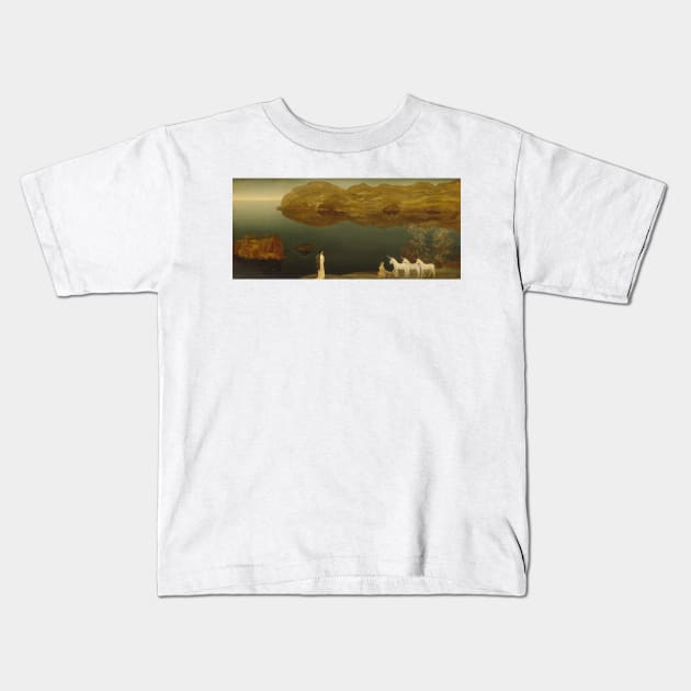 Unicorns (Legend—Sea Calm) by Arthur Bowen Davies Kids T-Shirt by Classic Art Stall